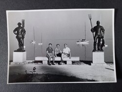 Régi fotó Balaton - Balatonfüred - Móló - Vitorlások  1960-as évek közepe