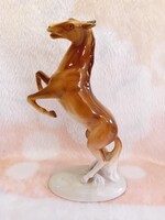 2502/75 Royal Dux csehszlovák porcelán ágaskodó ló figura