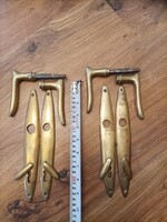 2 db antik réz kilincs garnitura