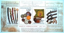 B280 / 2003 Rákóczi Szabadságharc blokk postatiszta