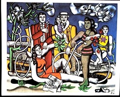Fernand Léger- litográfia-  Les Loisirs, Hommage à Louis David.
