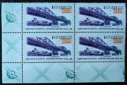 S4624basn /  2001 Mária Valéria -híd bélyeg bal alsó ívsarki 4-s postatiszta