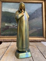 Gyönyörű antik Zsolnay eozin Meditazione