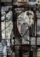 Tihamér Gyarmathy (1915 - 2005): portrait of a girl with a wheel motif
