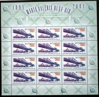 K4624 / 2001 Mária valéria Duna-híd teljes kisív postatiszta