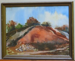 Ismeretlen festő (20.sz.közepe) : Őszi domb