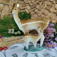Zsolnay porcelán őzikék őzike