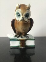 Zsolnay porcelán bagoly Őry Ferenc