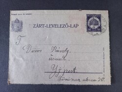 Zárt levelezőlap 16 fillér díjjegyes Dunapataj Kunszentmiklós- Újpest Vörös Károly úrnak1931