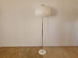 Régi retro krómozott fémvázas 2 égős Szarvasi állólámpa mid century lámpa