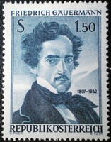 A1110 /  Ausztria 1962 Friedrich Gauermann festő bélyeg postatiszta