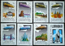 S3449-55 / 1981 Zeppelin Híres Repülései bélyegsor postatiszta