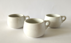 3 DB MONARCHIA KORABELI "MZ" MORITZ ZDEKAUER VASTAG PORCELÁN KÁVÉHÁZI CSÉSZE