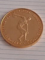 24k aranyozott National Office for physical education & Sport Hungarian Republic érme
