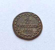 1/2 Kreutzer / Krajcár 1812 A.