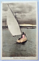 Balaton - vitorlás / MÁV Összetartás Érsekújvár tábora  Balatonakarattya , cserkész pecsét  1941