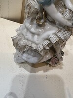 Orosz/ukrán porcelán szobor: Hölgy báli ruhában. 4580