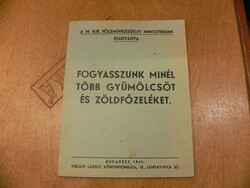 FÖLDMÍVELÉSÜGYI MINSZTÉRUM KIADVÁNYA 1941
