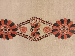 Régi buzsáki hímzéses terítő vagy futó, 70x21