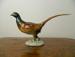 Retro jelzett porcelán fácán figura