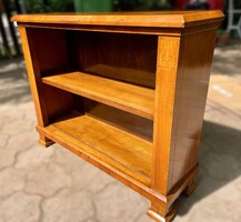 Antik Biedermeier alacsony könyves polc, könyves szekrény, régi könyvpolc