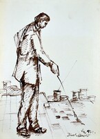 Vincze Győző (1925 - 2001): DÍSZLETFESTŐ 1971