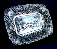 POMPÁS, ANTIK, EZÜST KÍNÁLÓ, NÉMET, CA. 1890!!!