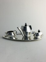 Egyedi tervezésű art deco jellegű krómozott kávés készlet - 50470