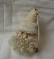 Mikulásfej,karácsonyfa dísz,karácsonyi télapó, fenyődísz