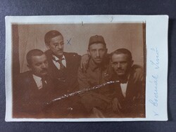 Antik fotó-képeslap csoportkép Csernák Jenő 1917