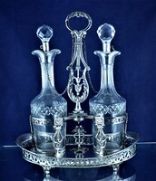 LENYŰGÖZŐ, ANTIK, EZÜST ITALTARTÓ, BELGIUM, CA. 1810!!!