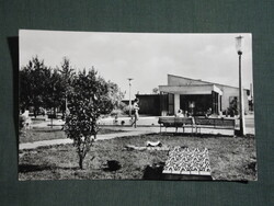 Képeslap,Törökszentmiklós,strand látkép,részlet,1971-
