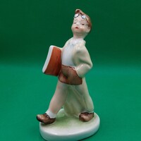 Káldor Aurél BŰV kerámia Kis Tudós figura