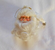 Mikulásfej,karácsonyfa dísz,karácsonyi télapó, fenyődísz