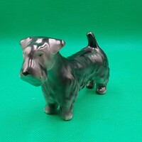 Antik Drasche porcelán kutya figura