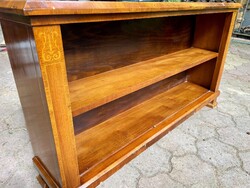 Antik Biedermeier alacsony könyves polc, könyves szekrény, régi könyvpolc