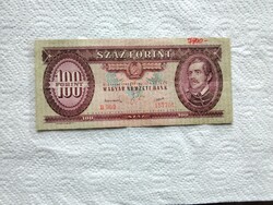 100Ft-os 1949 alacsony sorszámú, ritka, fellelt, Eredeti, a képen látható állapotban eladó 7900