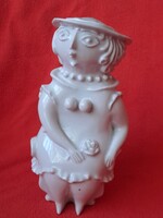 Ritka, hibátlan! Zsolnay Török János "Lujza" art deco porcelán figura