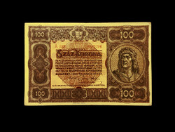 IGAZI SZÉP 100 KORONA - 1920 - EF+ (Ma már ritkaság!)