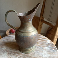 Antik réz kiöntő (20,5x13x10 cm)