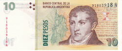 Argentína - 10 pesos 2014. UNC