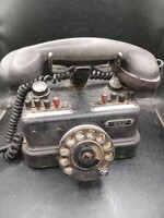 Titkársági telefon, szép állapotban, eredeti textil kábel,20x21x15cm, 3565b