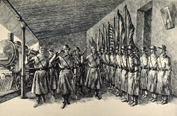 Varga (?) jelzéssel : A SZ. U. VISSZADAJA A 48-AS ZÁSZLÓKAT 1941