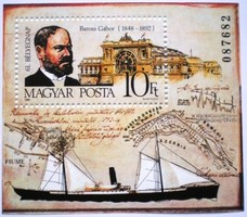 B200 / 1988 Bélyegnap - Baross Gábor blokk postatiszta