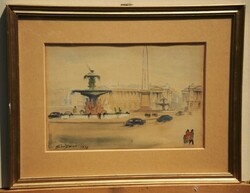 Fernand Guignier (1902-1972) : Párizs, Concorde tér / Place de la Concorde