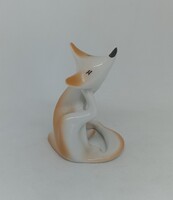 Hollóházi porcelán art deco róka!
