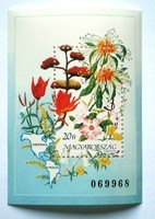 B214 / 1991 Földrészek virágai II. - Amerika blokk postatiszta