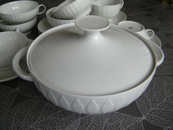 Thomas Lanzette porcelán krémleveses készlet (csésze,kiöntők, aljak, tál) 17 db