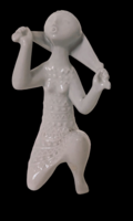 Midcentury modern vintage Zsolnay Török János porcelàn làny figura