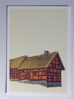 Postatiszta képes levelezőlap, Németország 1995., a "Wohlfahrtsmarken" sorozatból, parasztház